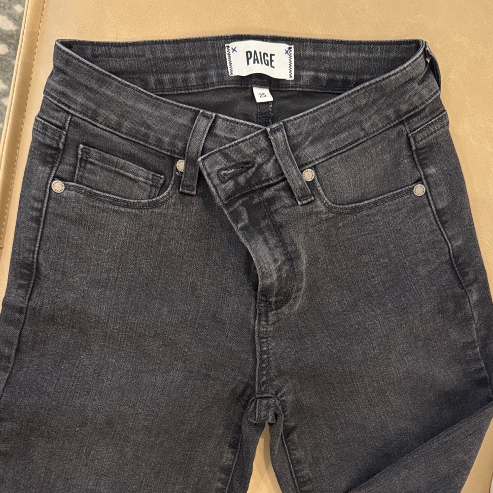 PAIGE Women's Dark Gray Skinny Jeans